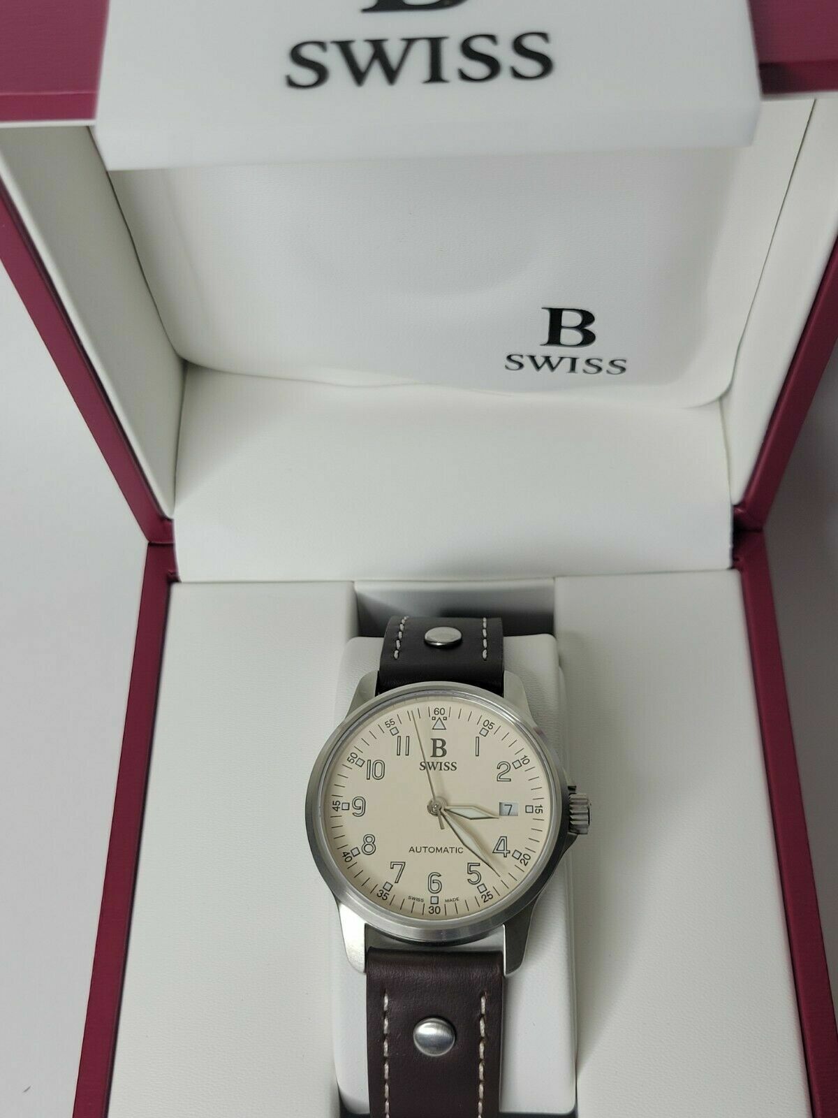 B Swiss by Bucherer Flightstar Men\'s Swiss Made Automatic Pilot Watch $2420 NEW
