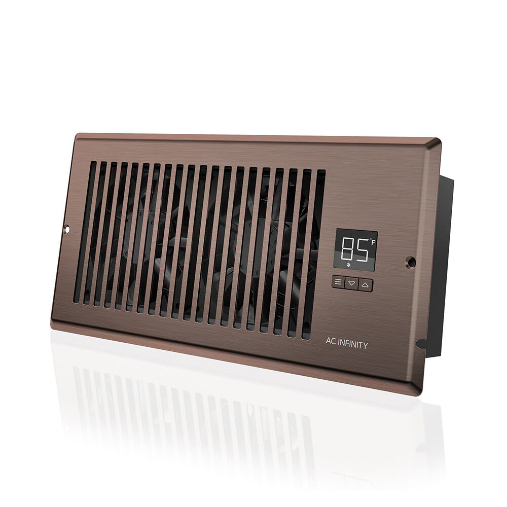AIRTAP T4, Quiet Register Booster Fan, Heating / Cooling 4 x 10” Register Bronze