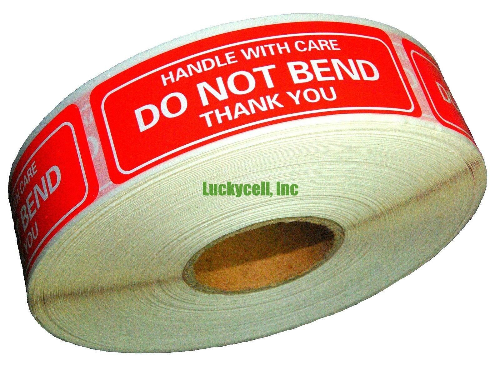 One Roll 1000 1 x 3 DO NOT BEND HANDLE WITH CARE Stickers Labels Easy Peel