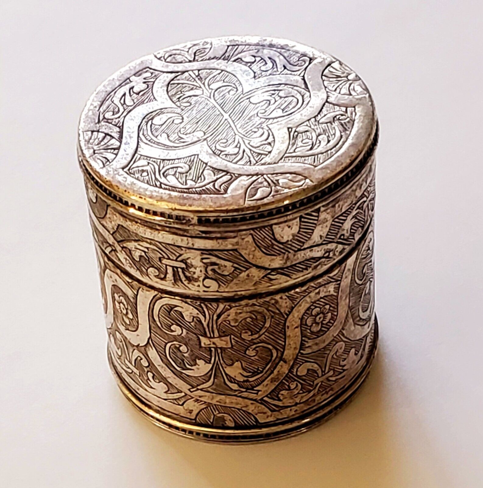 Metropolitan Museum of Art Silver Salve Pot Reproduction (Silver-plated Brass)