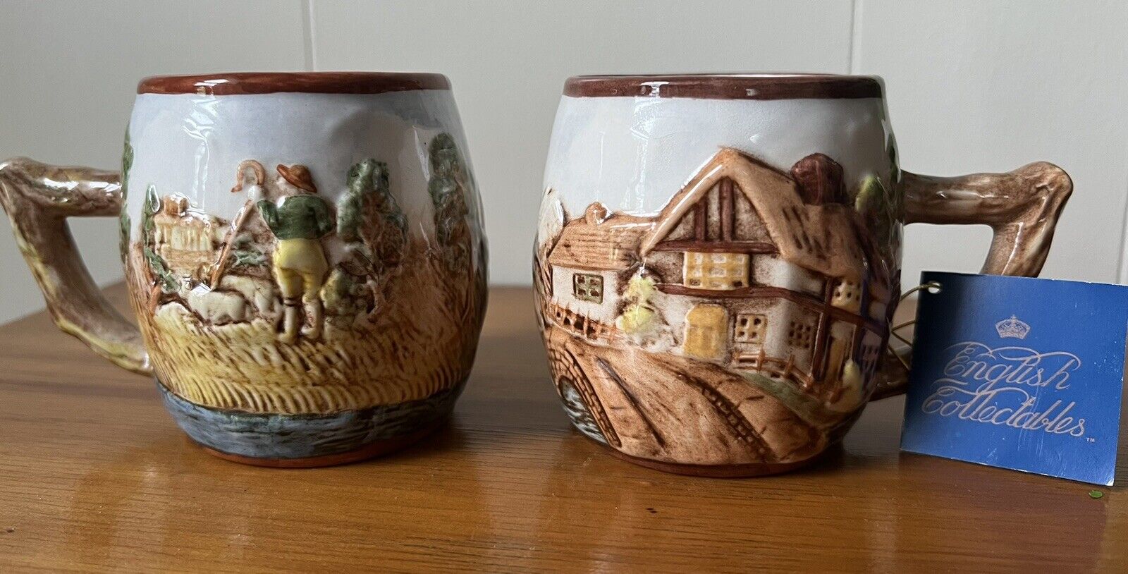 Staffordshire Fine Ceramics English Cottageware Set of Decorative Cups w/Hangtag