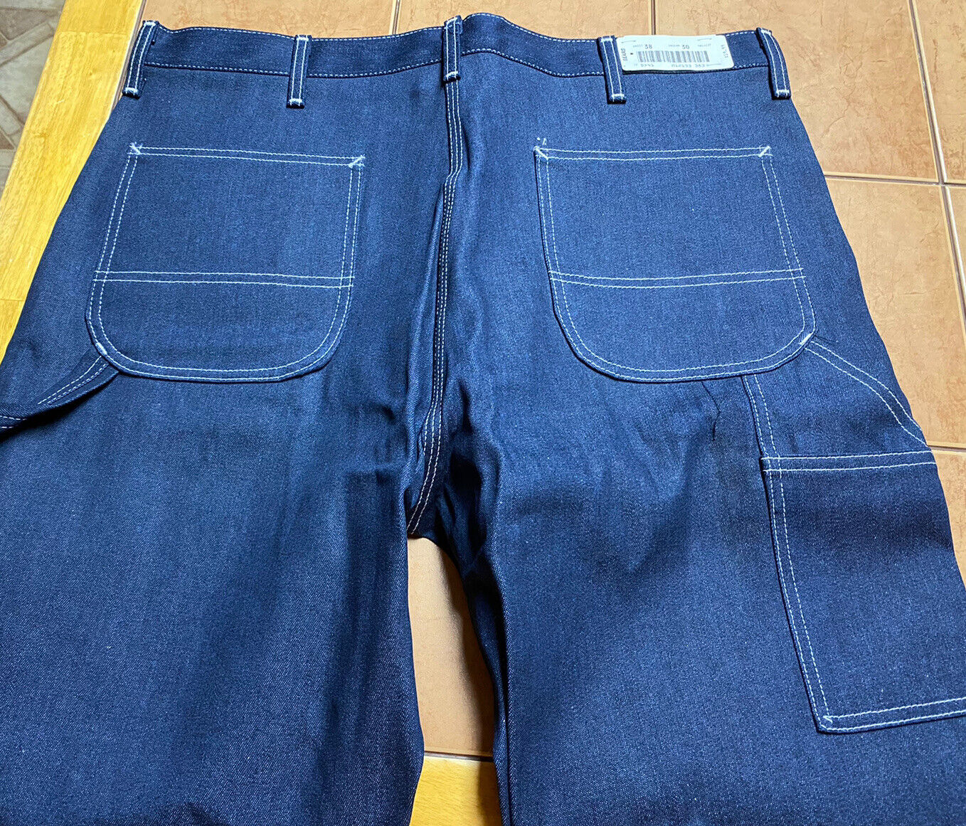 NEW Roebucks Sears WearTuff Vintage Carpenter Dark Blue Jeans Sz 38 x 30 NWT USA