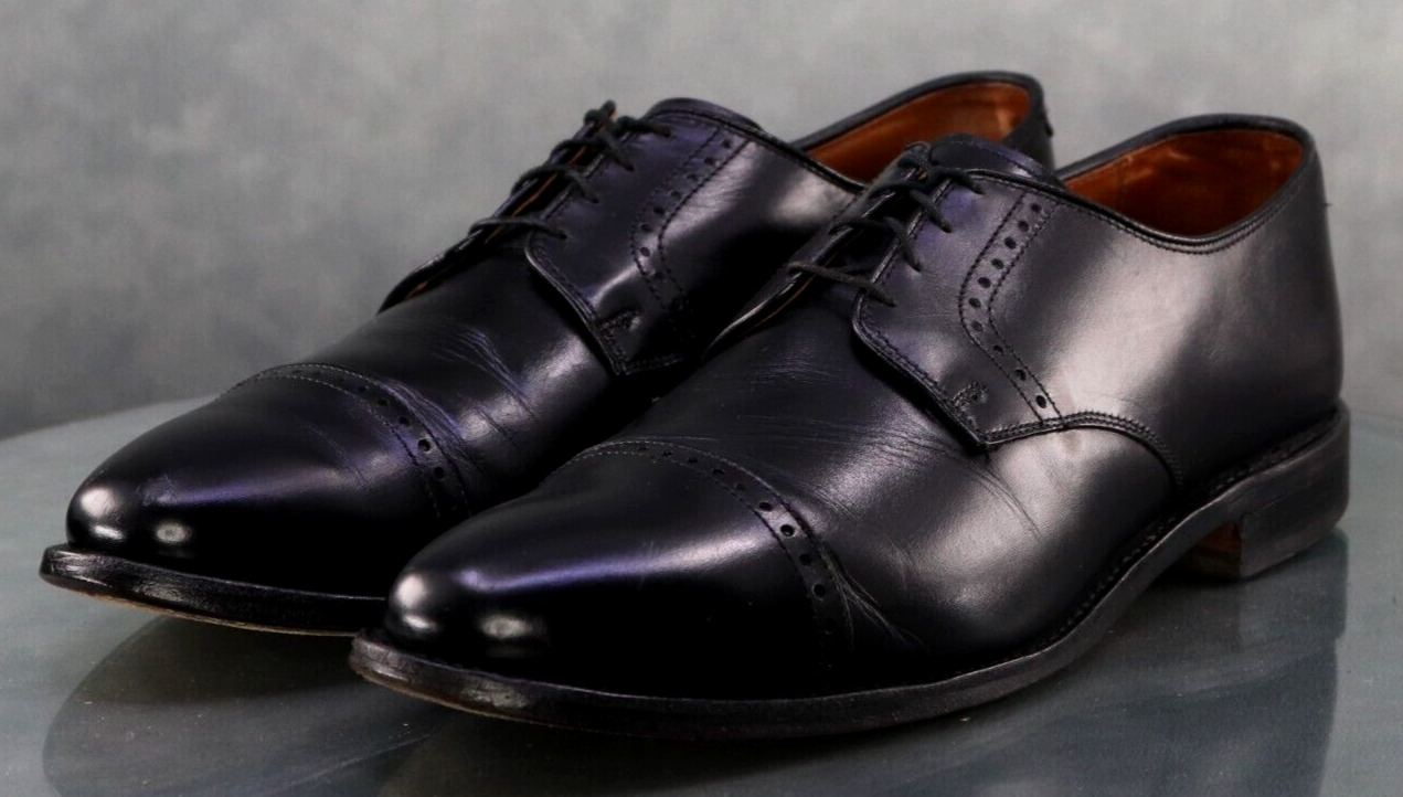 Allen Edmonds Clifton $350 Men\'s Cap Toe Dress Shoes Size 12 D Leather Black