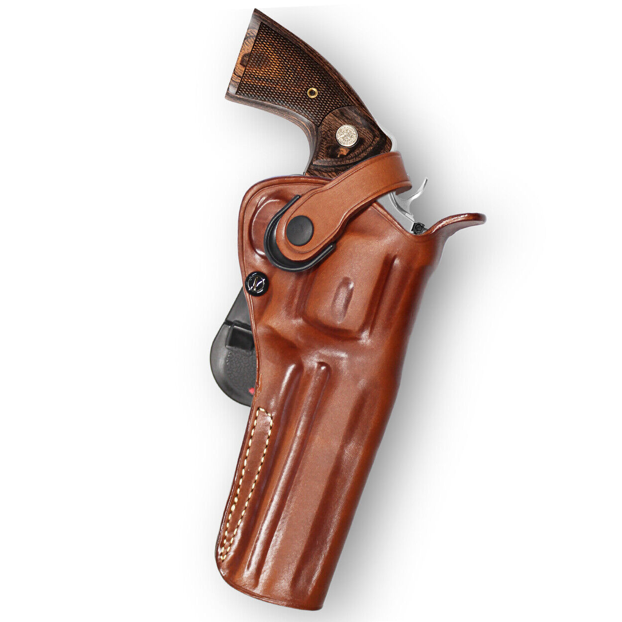 Leather OWB Paddle Holster Fits, Colt Python 357 Mag Revolver 6\