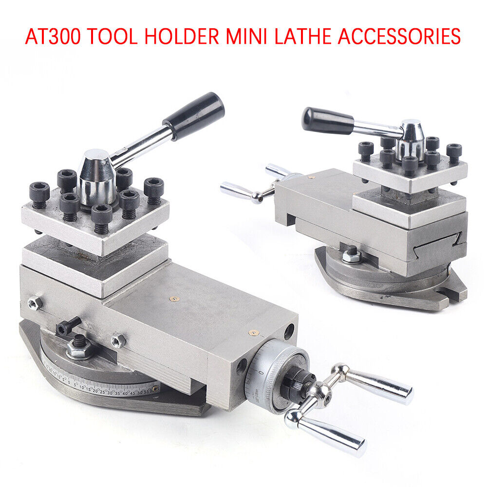 Universal AT300 lathe Tool Post Assembly Holder MetalWorking Mini Lathe Part 8cm