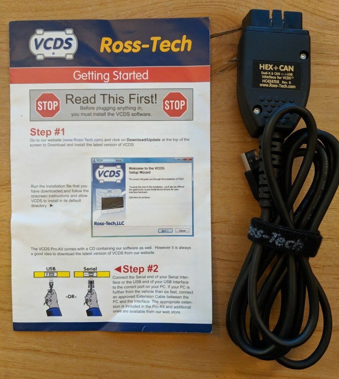 🔥 7-Day Rental, Ross-Tech Cable HEX+CAN USB Scanner VCDS VW Audi RossTech