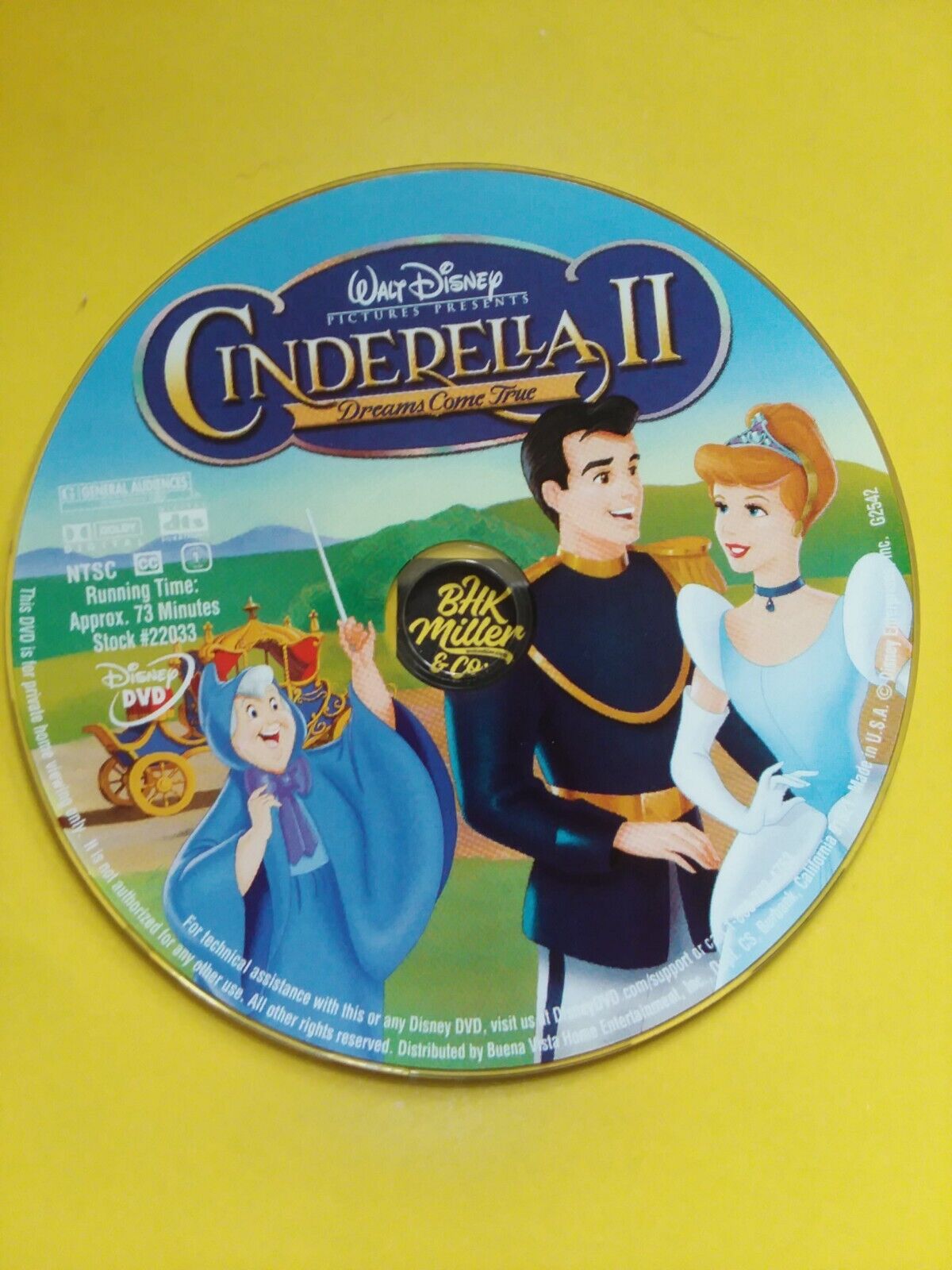 Cinderella II - Dreams Come True  DVD - DISC SHOWN ONLY