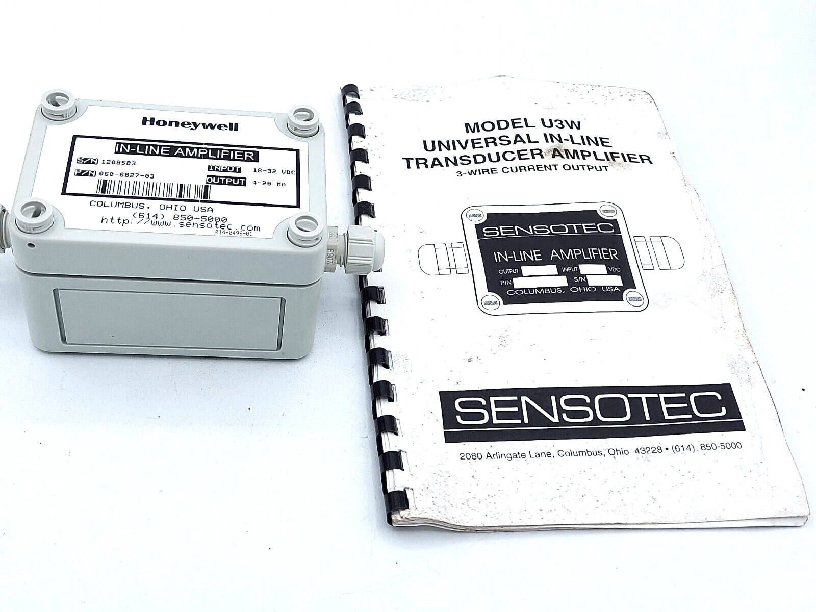Honeywell Sensotec 060-6827-03 In Line Amplifier Model U3W 060682703 *READ DESC*
