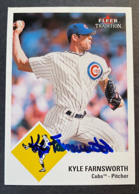 Kyle Farnsworth Signed 2003 Fleer Tradition Update #47 Chicago Cubs