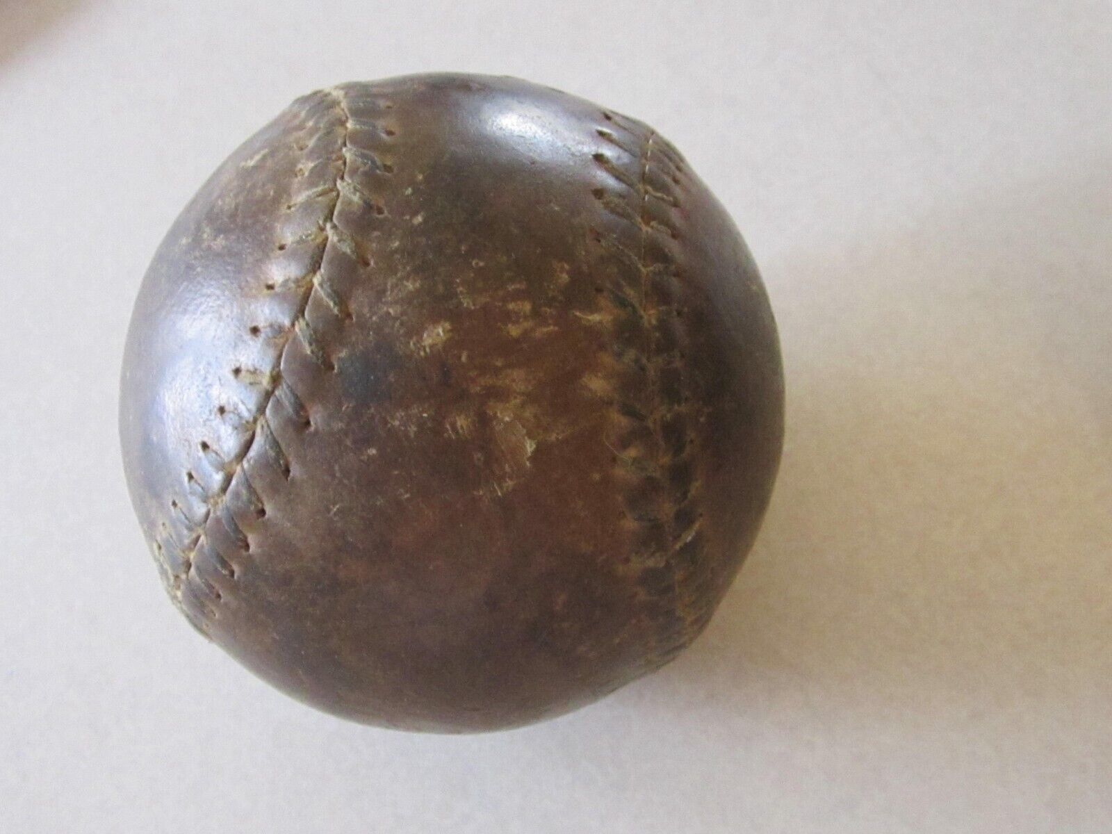 Old Leather Stitched Baseball