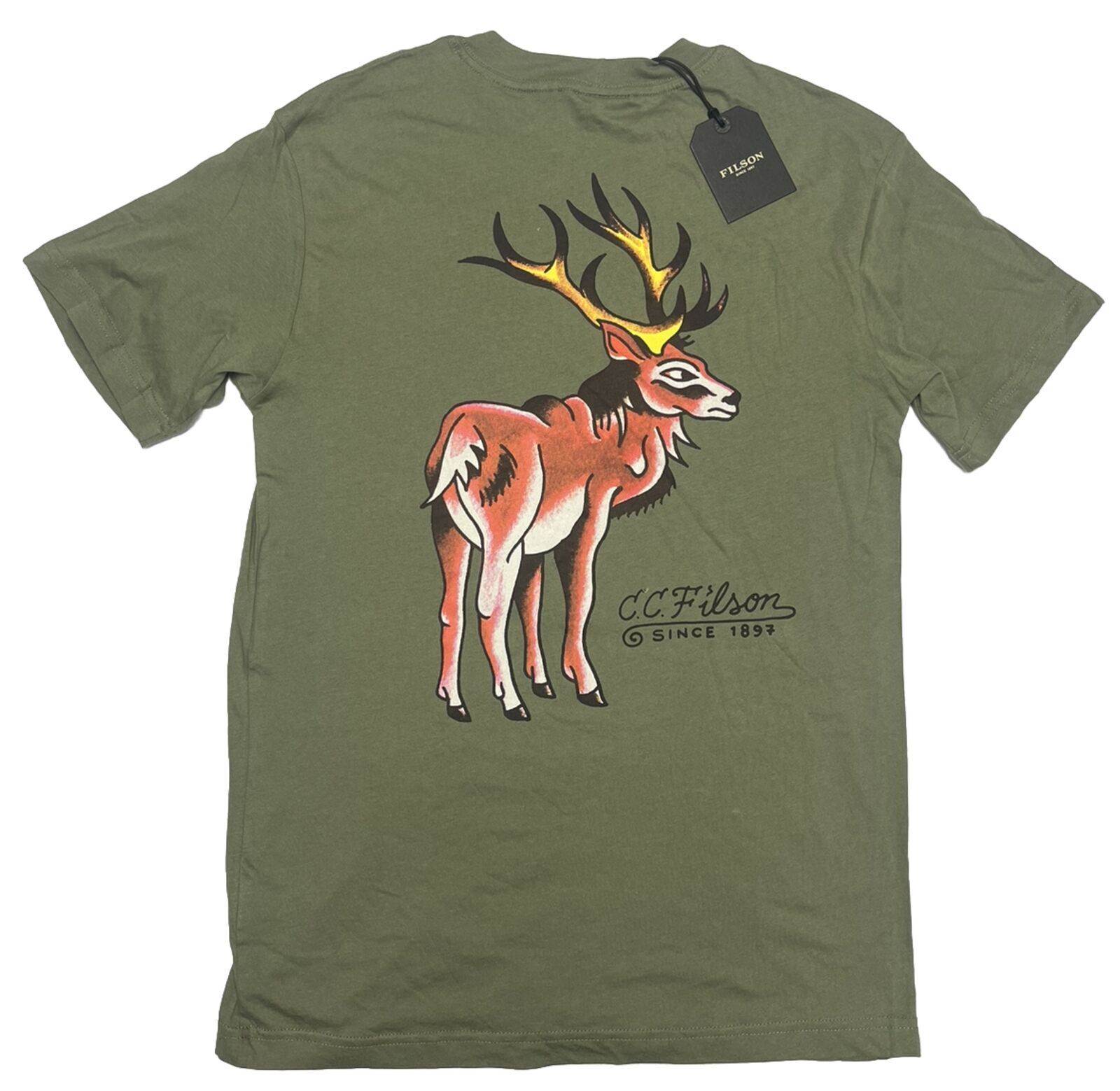 Filson Ranger Small T-Shirt Tee Soft Vintage Logo Retro Hunting S Fishing CC