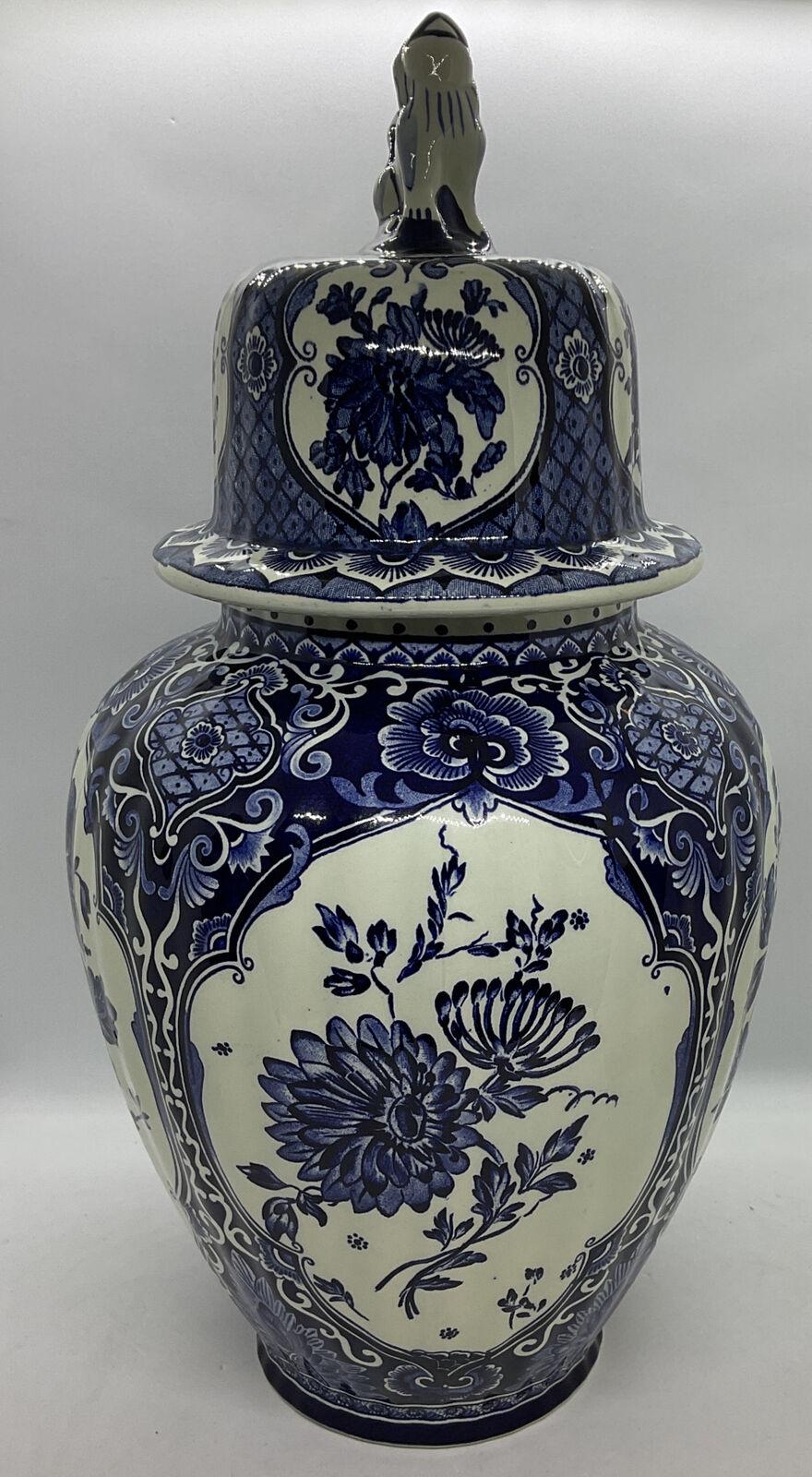 Vintage Delfts Earthenware Vase by Boch Royal Sphinx