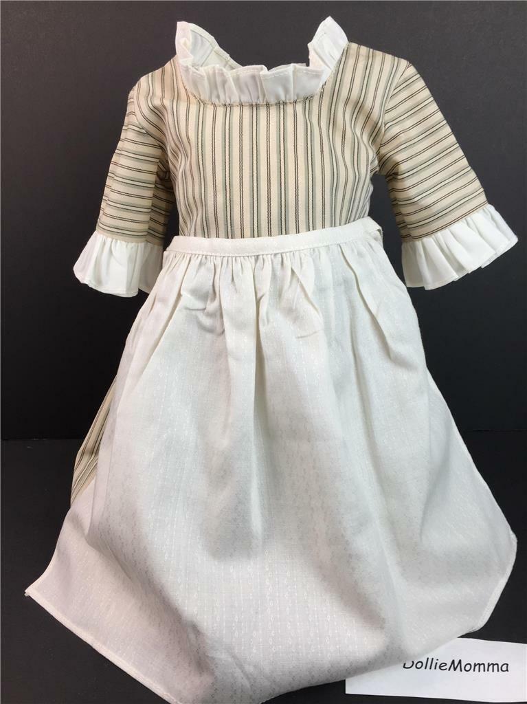 American Girl Felicity Work Outfit~Dress/Gown~Apron~Pleasant Company tag 2 piece