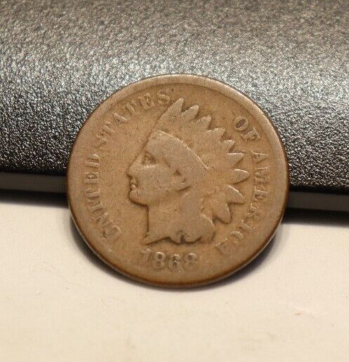 1868  US Indian Cent 1c G^