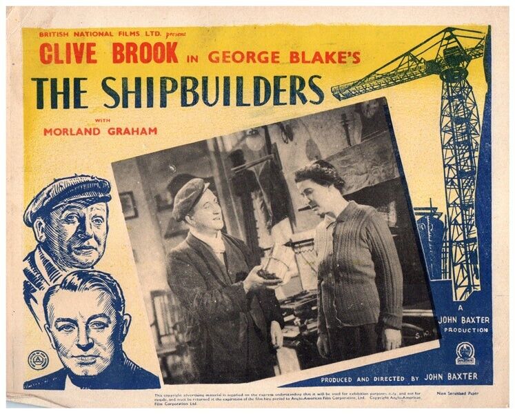 The Shipbuilders Original Lobby Card 1943 British movie great artwork