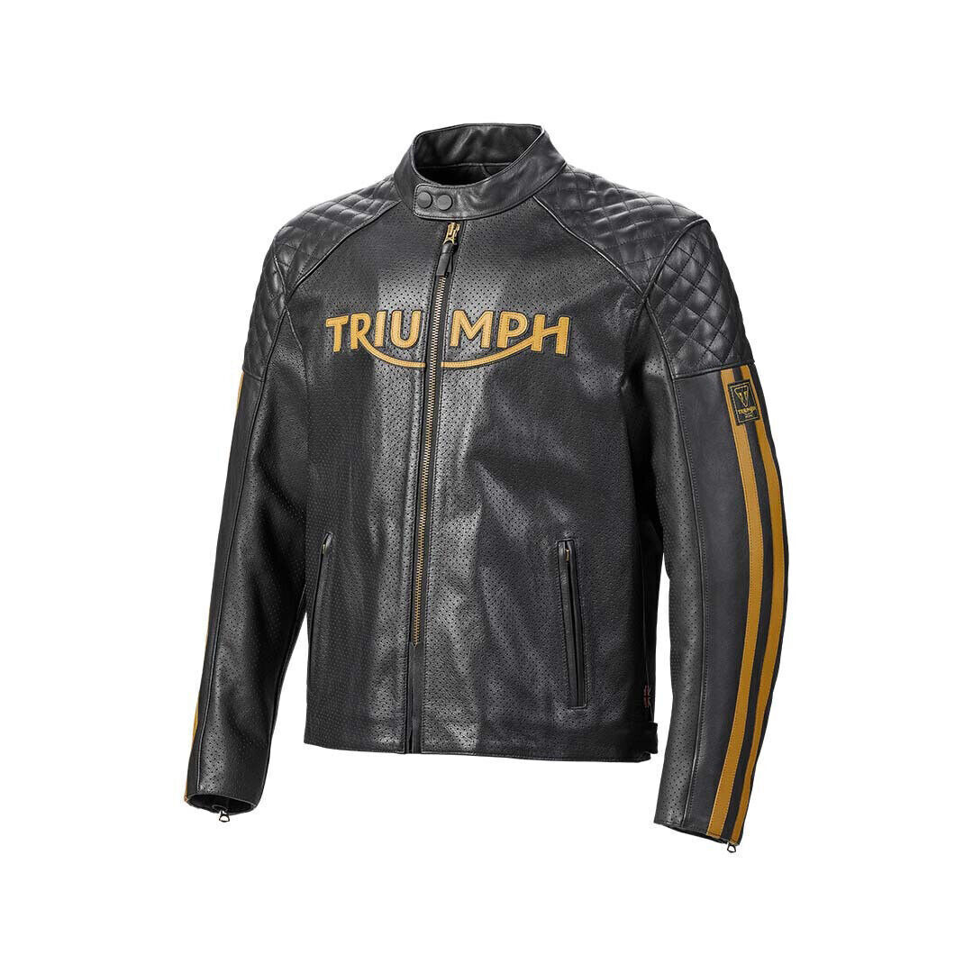 New Triumph Motorbike Genuine Leather Jacket Racing Biker Leather Jacket