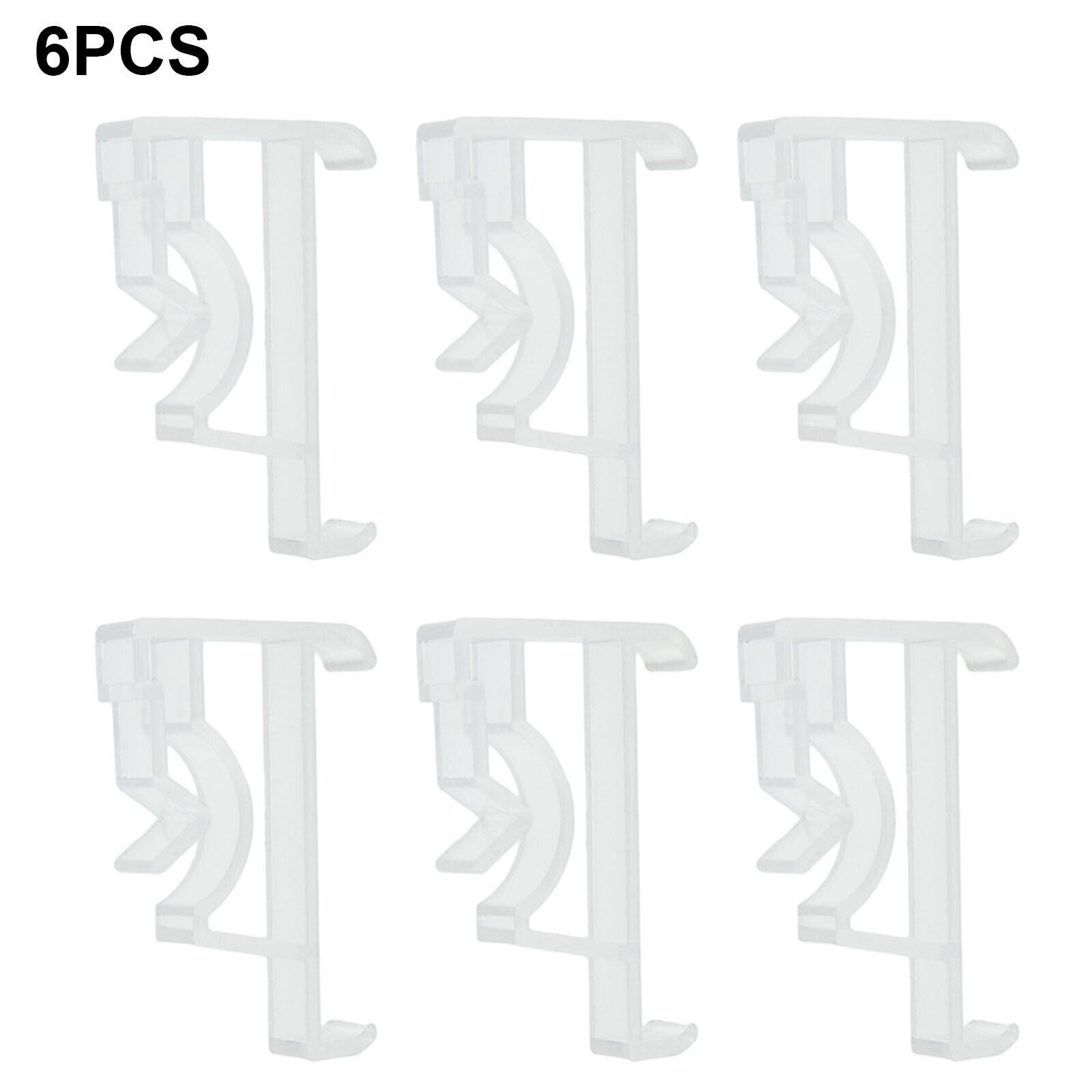 6 Pieces Valance Clips 2 Inch Clear Blind-Clips For Blind Valance