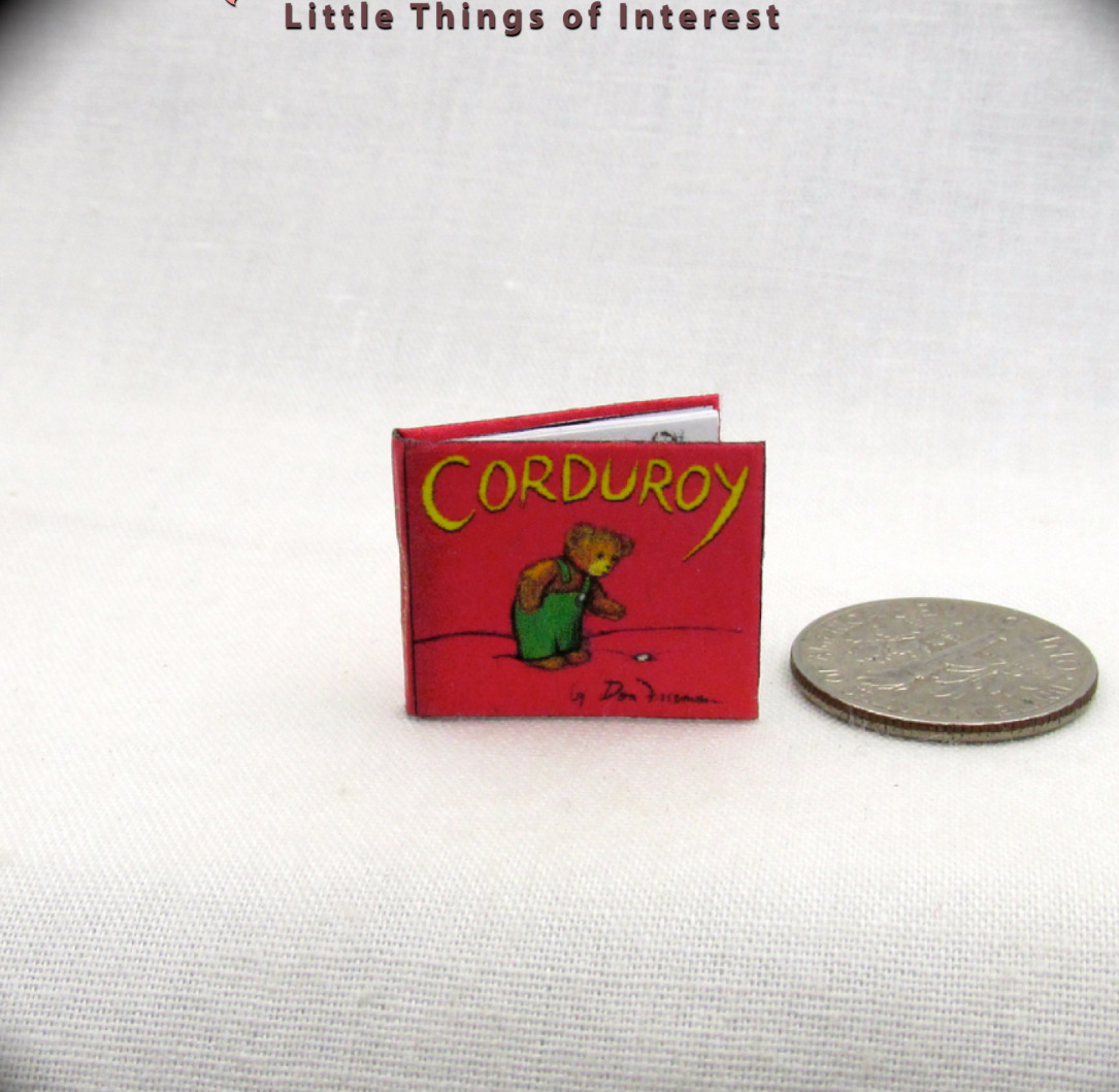 CORDUROY BEAR 1:12 Scale Miniature Readable Illustrated Book