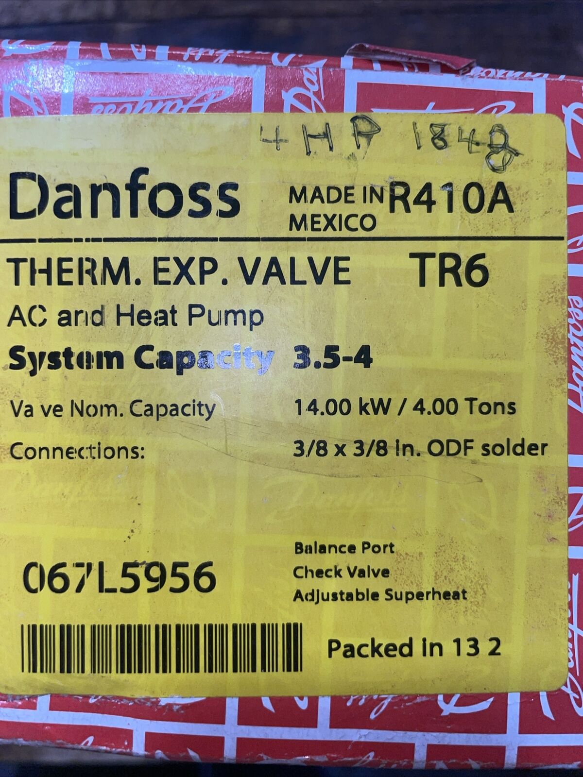 Danfoss 067L5956 TR6 Expansion Valve