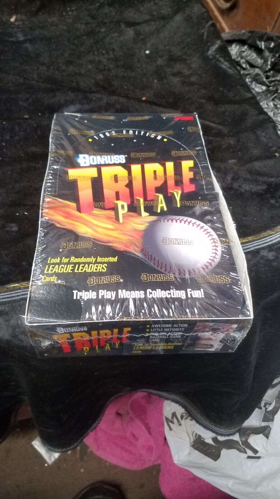 1993 Donruss Triple Play Factory Sealed Box 24 Packs New League Leaders