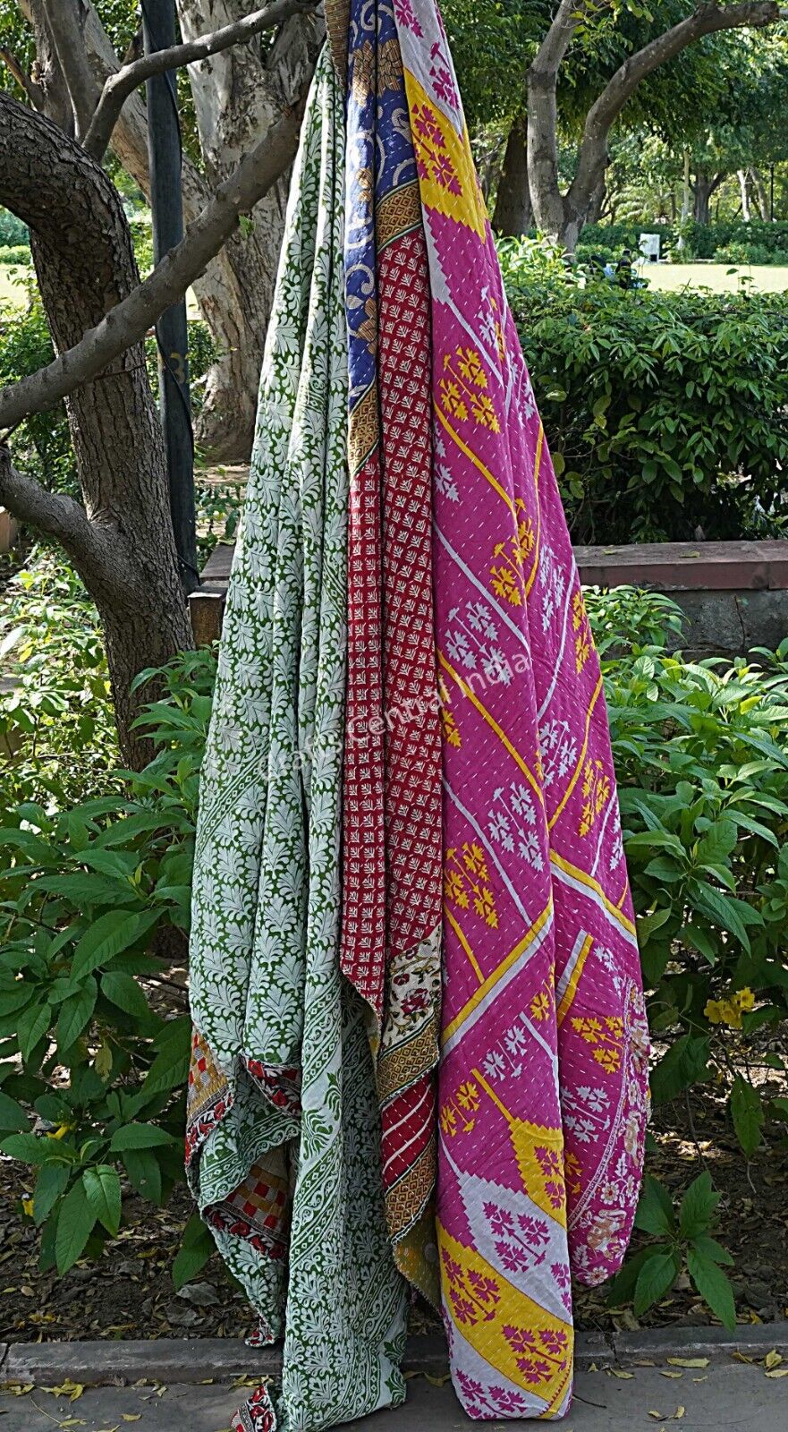 Wholesale lot of Twin size kantha quilt bedding bed cover kantha throw blanket