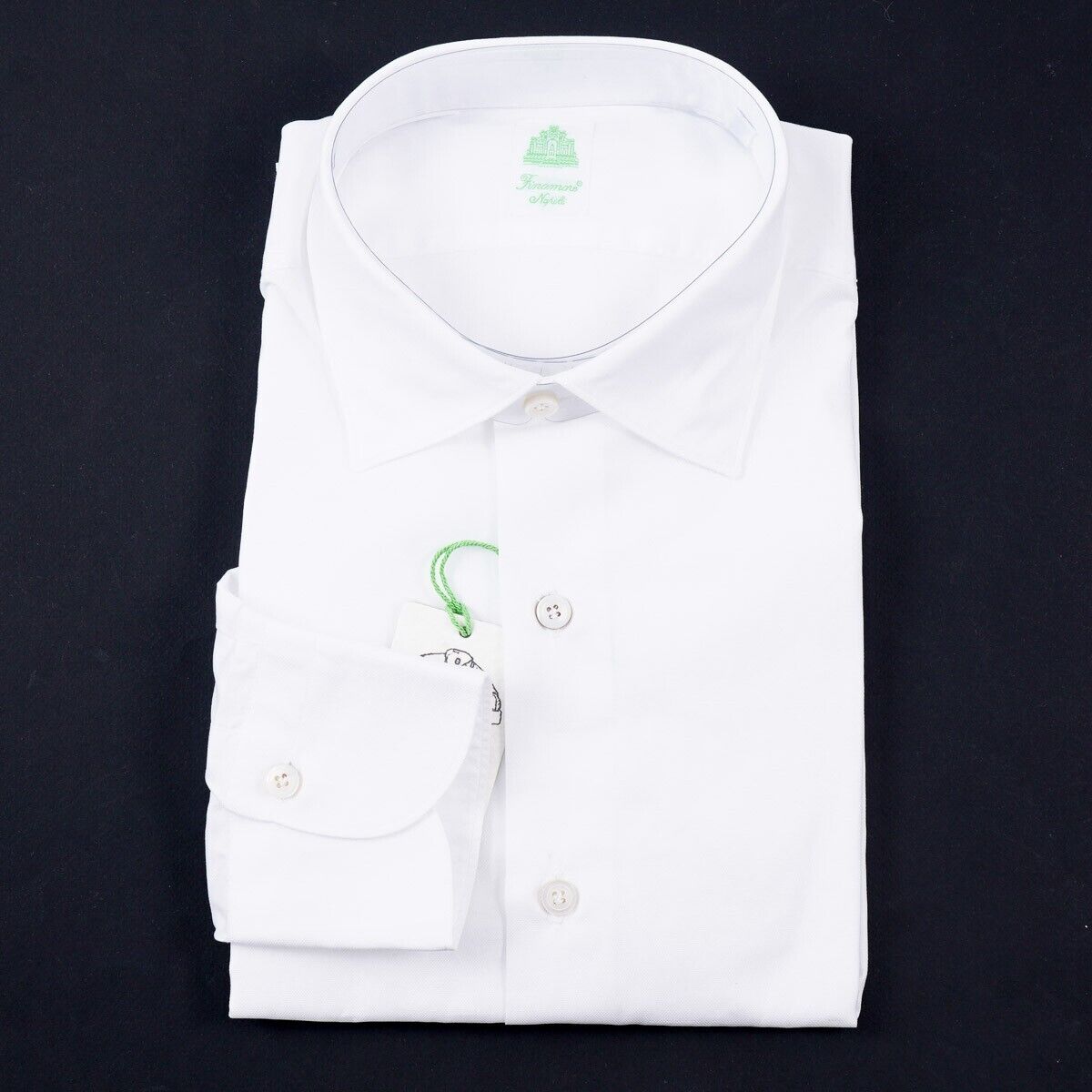 Finamore Napoli Slim Narrow Tapered White Cotton Dress Shirt 15.5 (Eu 39) NWT