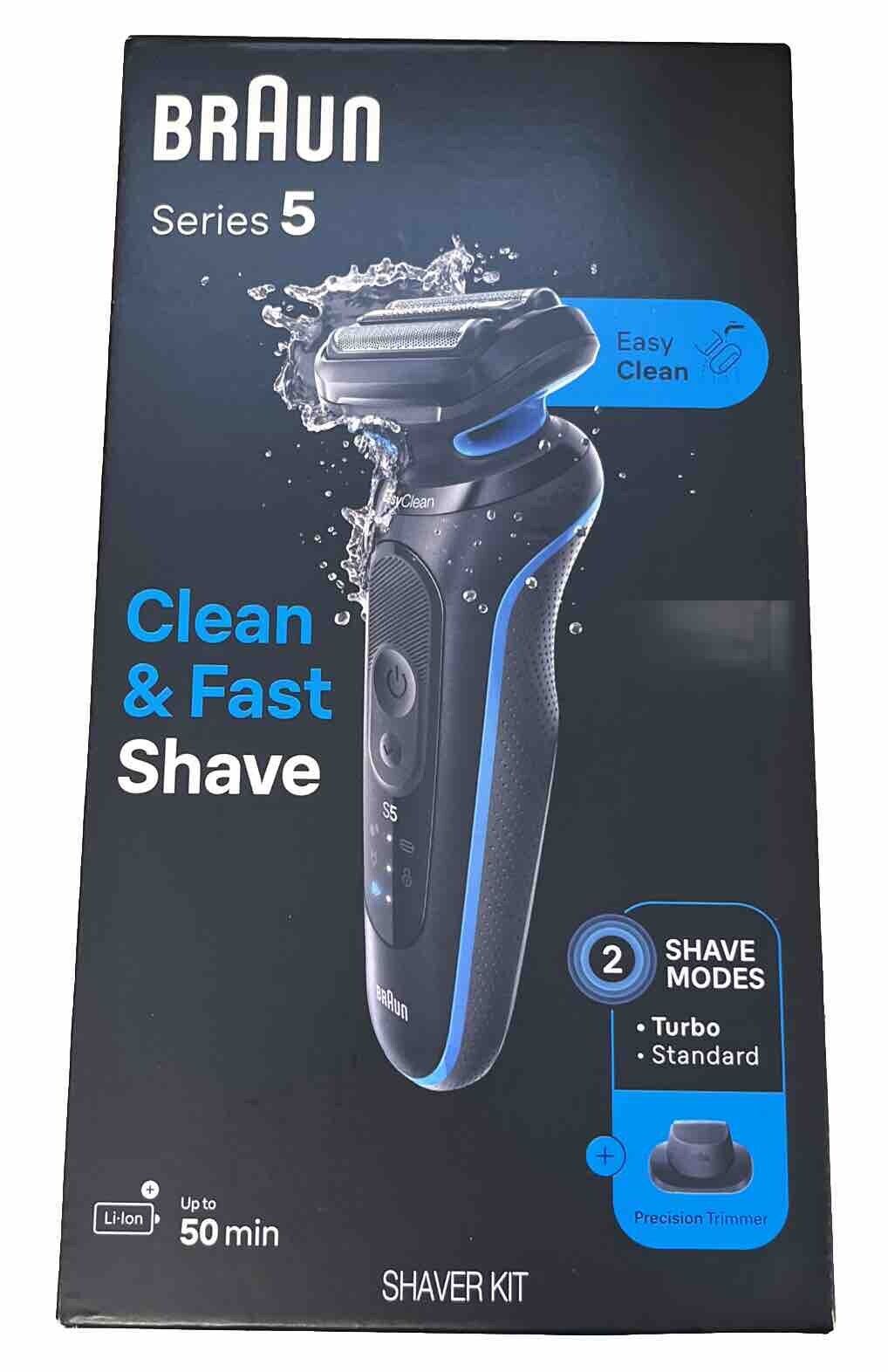 Braun Series 5 Easy Clean Electric Razor Men and Trimmer Wet Dry Shave 5118s