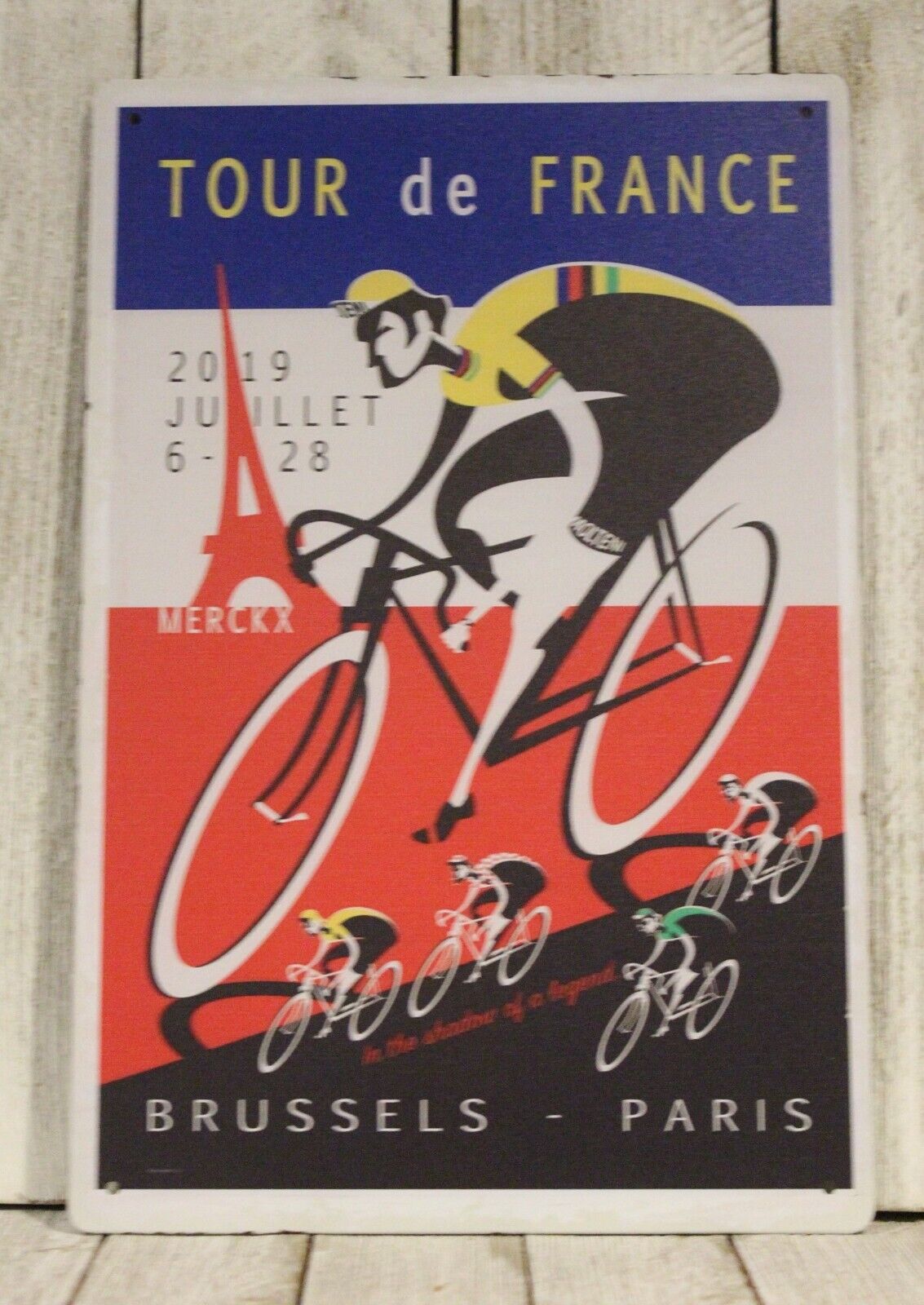 Tour de France Tin Metal Poster Sign Vintage Look Ad Bike Race Racing Cycling XZ