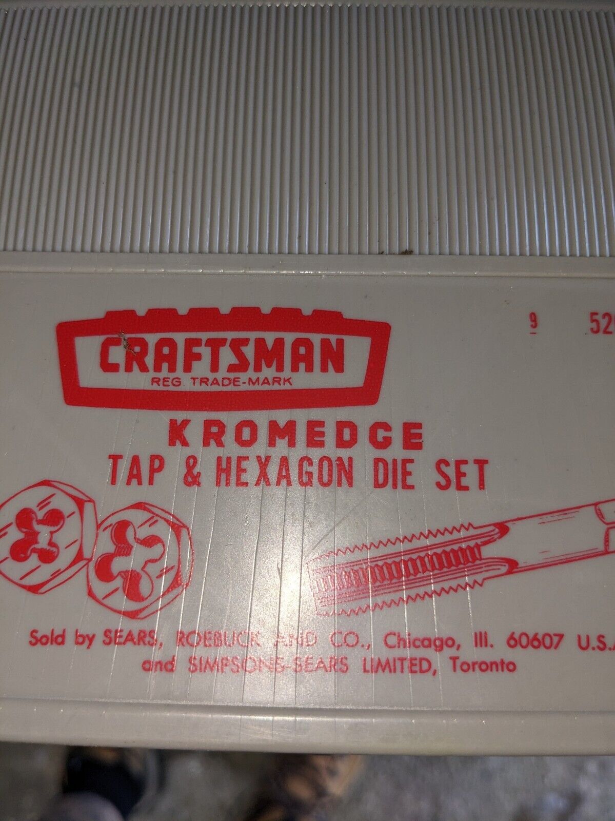 Vintage Craftsman Kromedge Tap &  Die Set  9 - 5201      NEW OLD STOCK