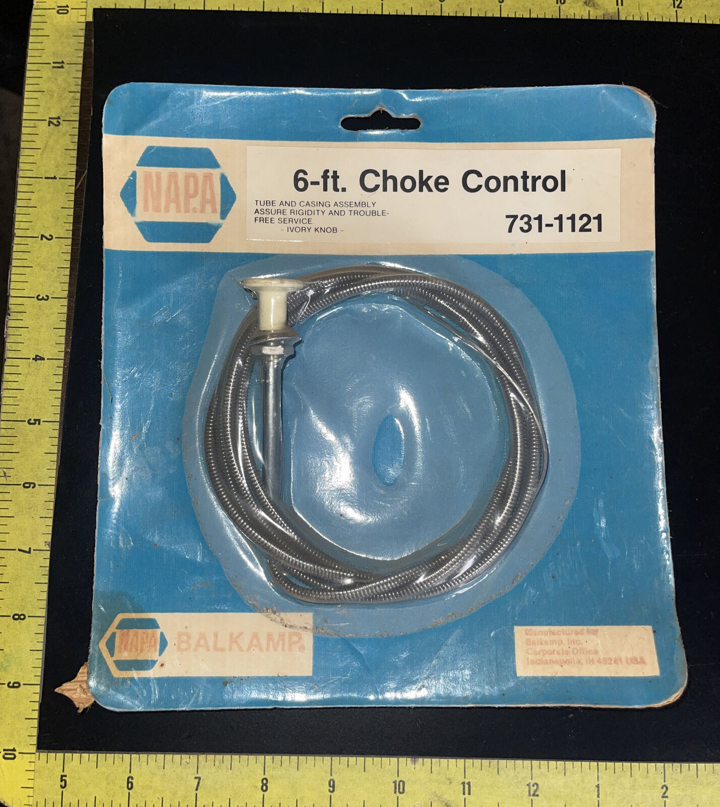 NOS NAPA  #731-1121 6ft. Manual Choke Control