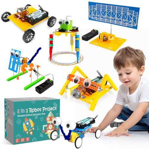 Scientific Toys For Boys Age 6 - 11 DIY Electronic Robotic STEM Set Kit for Kids