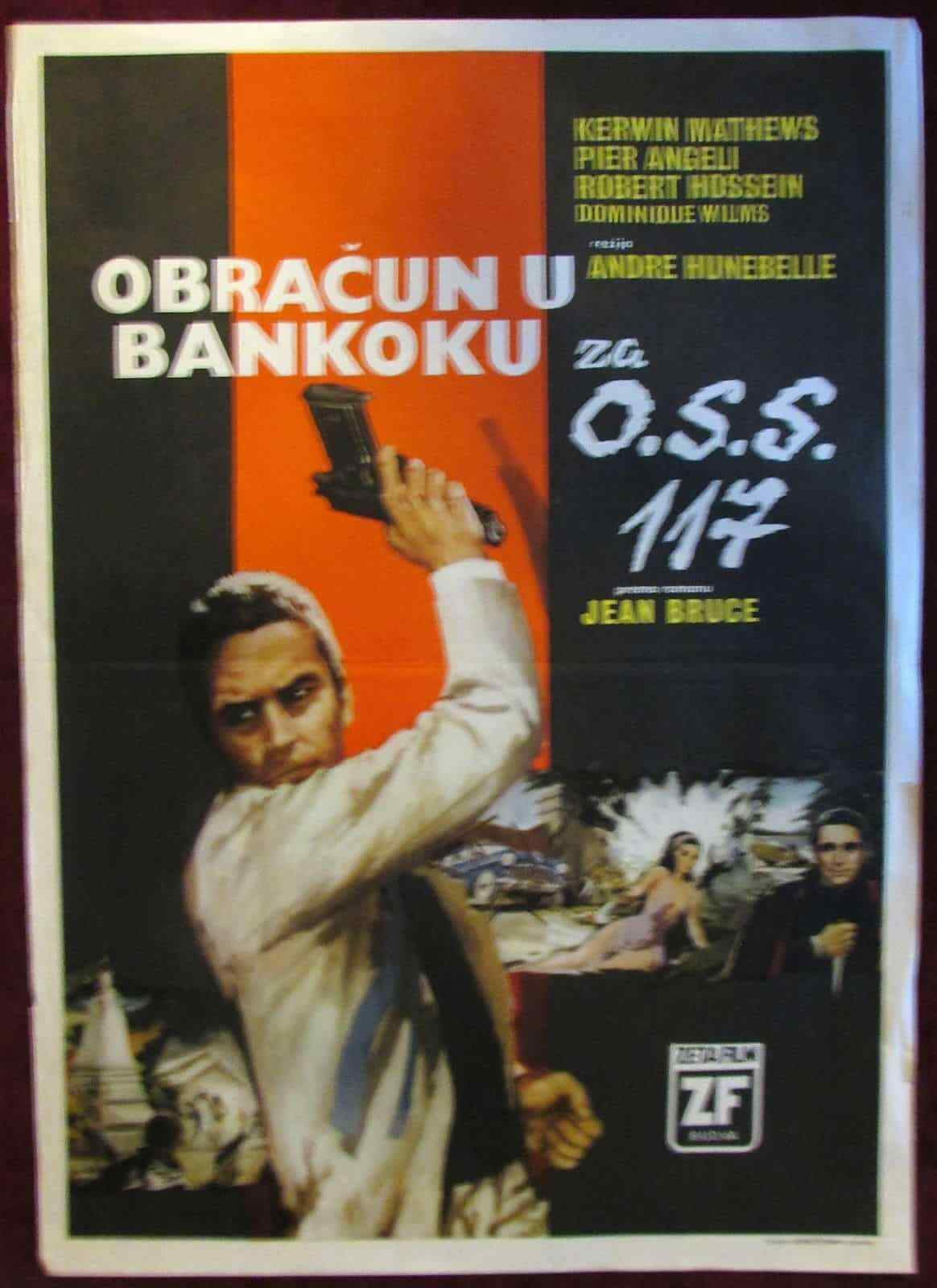 1964 Original Movie Poster Panic Bangkok OSS 117 Andre Hunebelle Hossein Rare YU