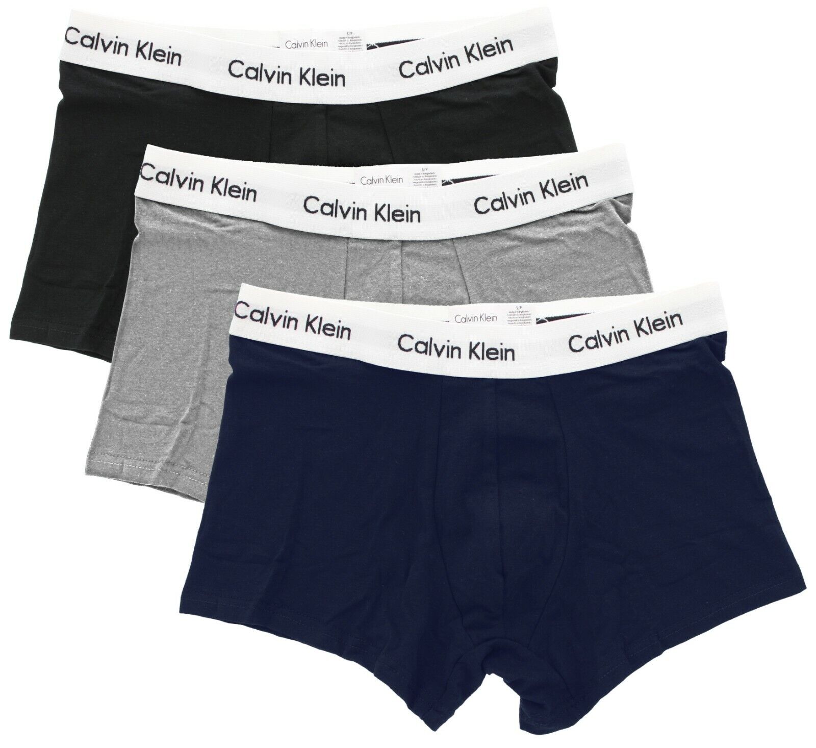 Calvin Klein Men's Low Rise Trunks 3-Pack Classic Fit, Cotton Stretch Underwear