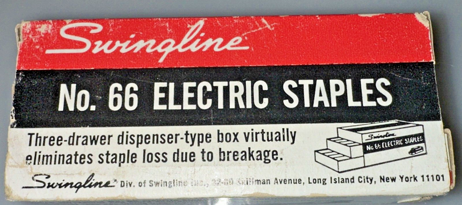 Vintage SWINGLINE No. 66 Electric Staples New Old Stock Missing 3 Sticks Staples