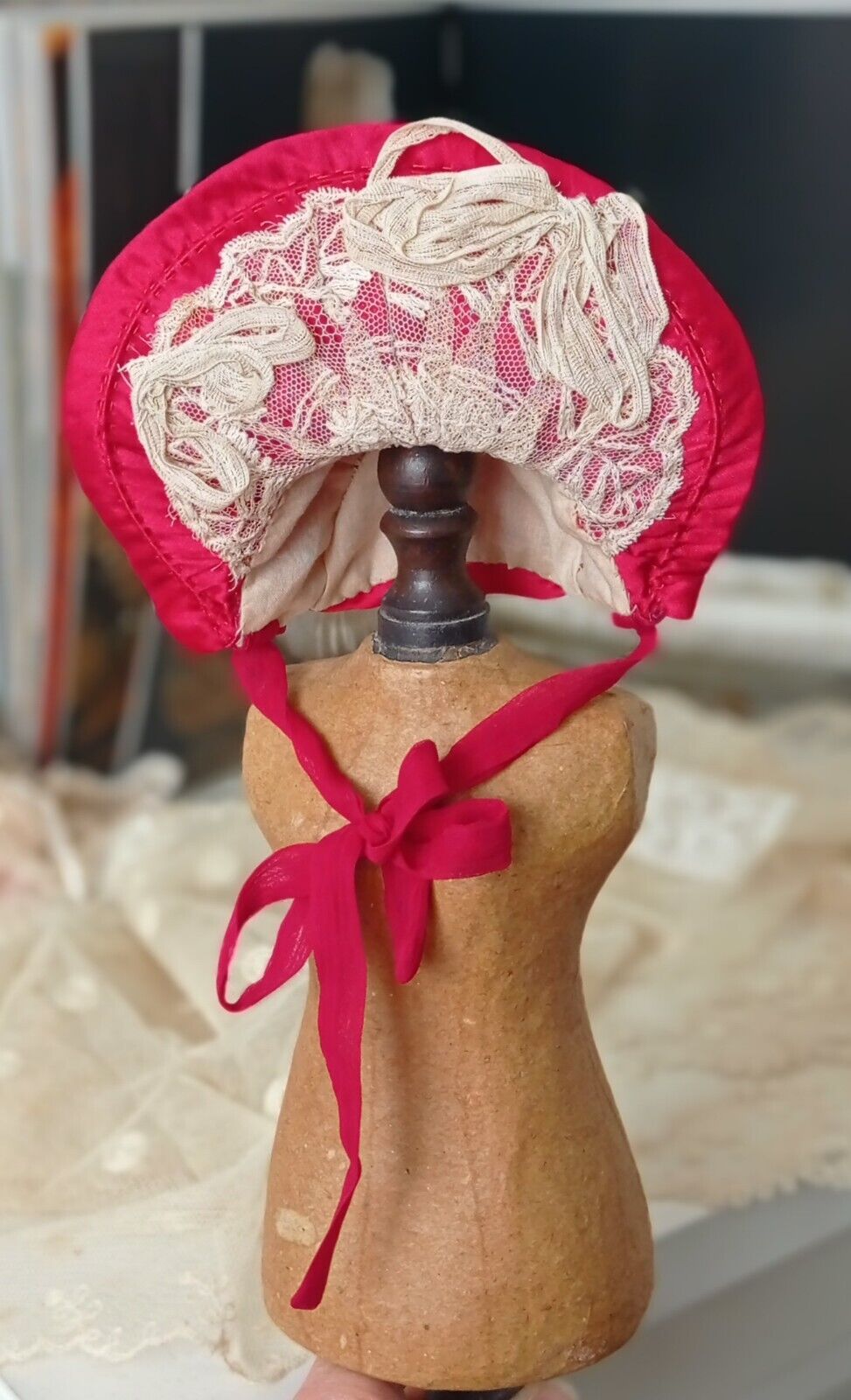Beautiful  doll hat for a Jumeau, Steiner or other French or German Doll