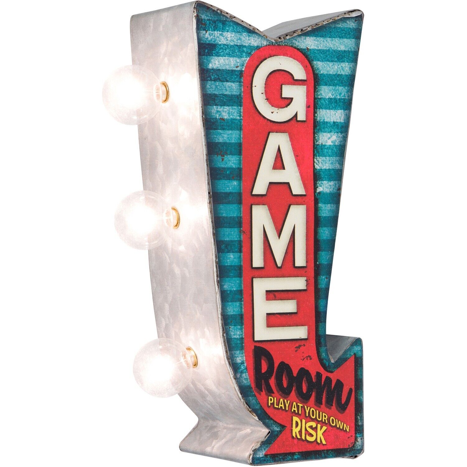 Game Room Double-Sided Marquee LED Sign With Retro Vintage Design