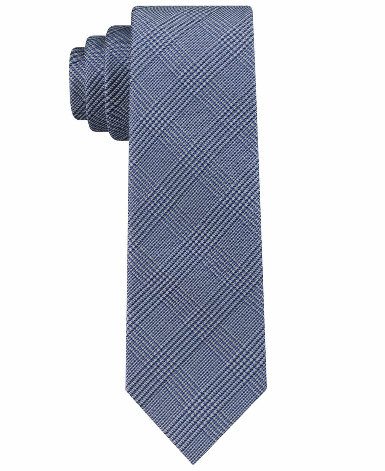 Calvin Klein Men’s Tech Glen Plaid Tie (Blue)