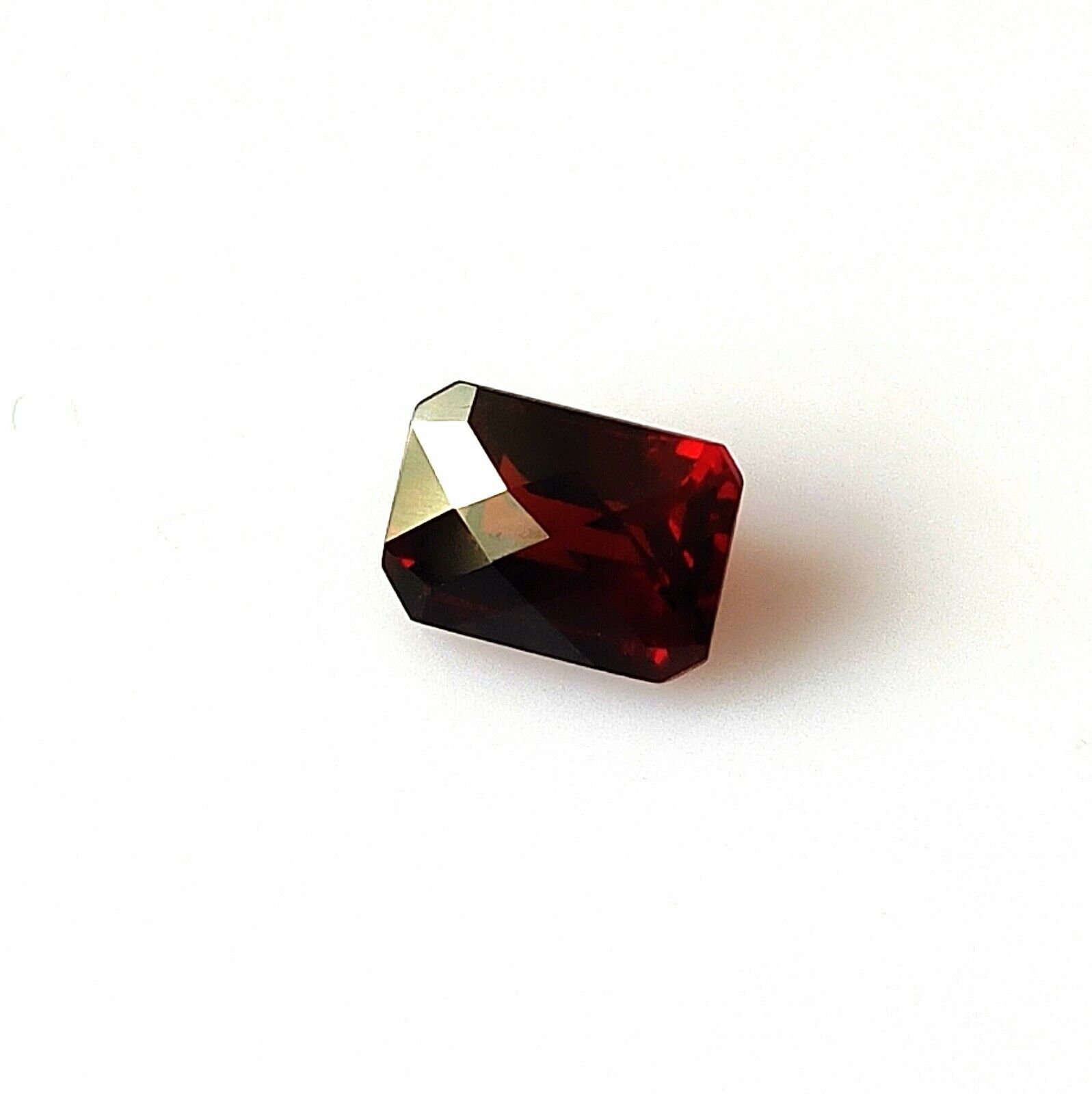 7X5 MM Octagon Cut Natural Mozambique Checkerboard Cut Red Garnet Loose Gemstone