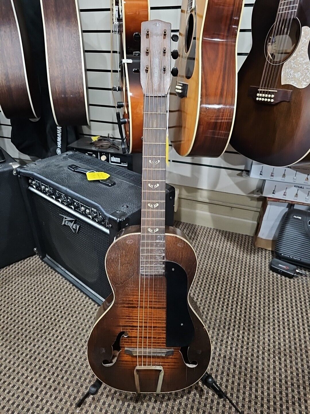 1936 Supertone 218 By Harmony Acoustic Guitar Rare