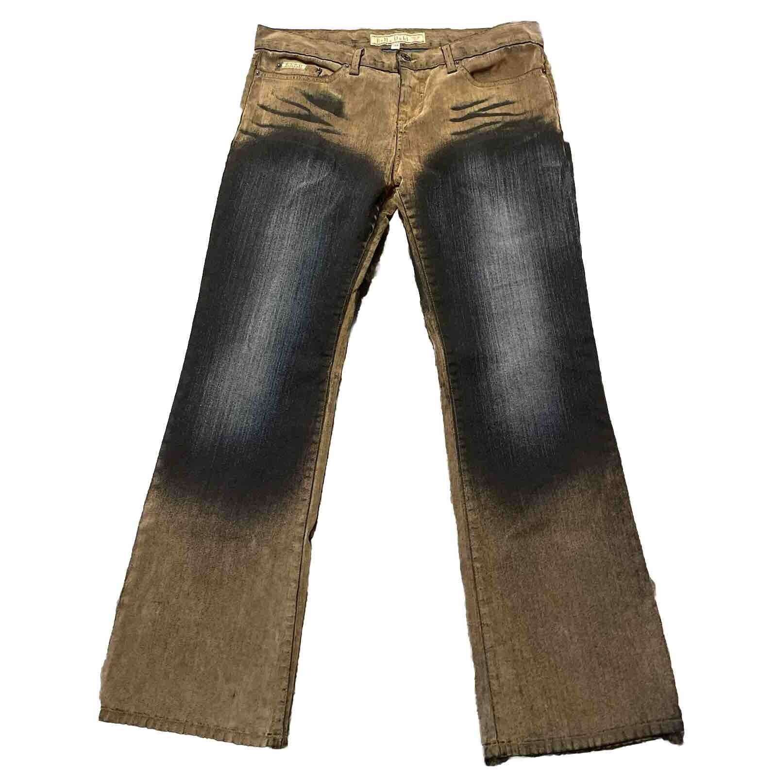 Bella Dahl Low Rise Boot Cut Jeans Pants Sz 30 Vintage Chic 32x30.5 Black Brown