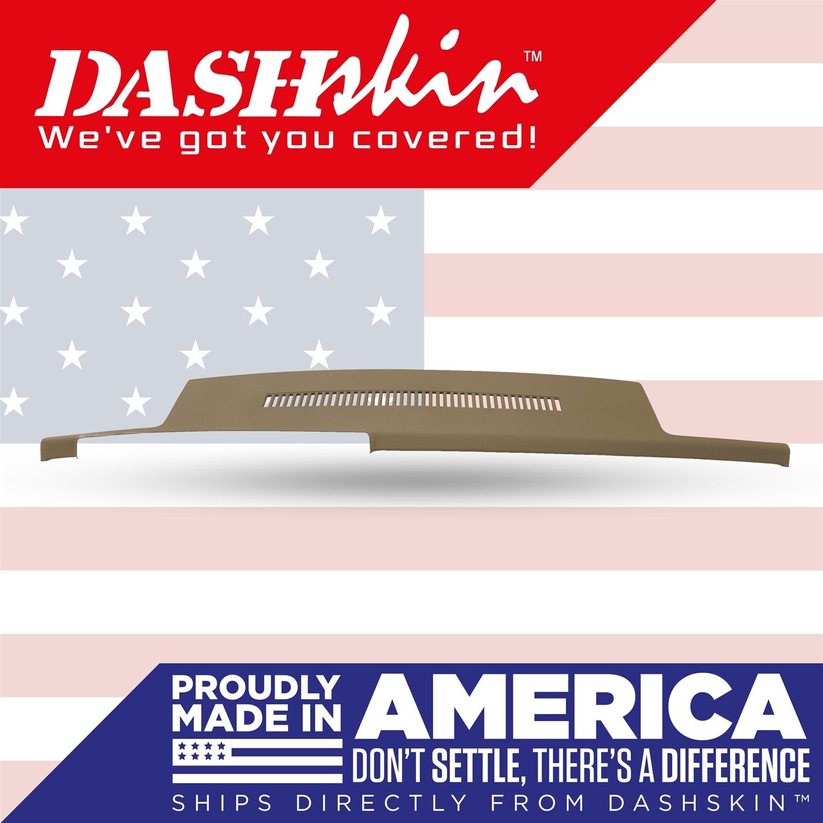 DashSkin Molded Dash Cover for 88-94 Silverado Sierra & GM Trucks in Saddle