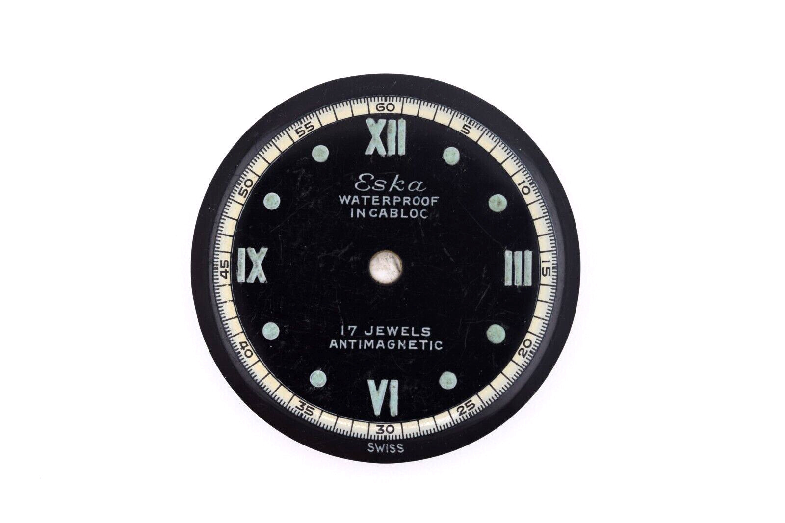 ESKA Vintage Watch Dial Waterproof 24mm To Restore (ZB943)