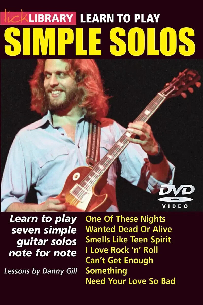 Lick Library Learn to Play SIMPLE GUITAR SOLOS Video Lessons DVD Nirvana Eagles