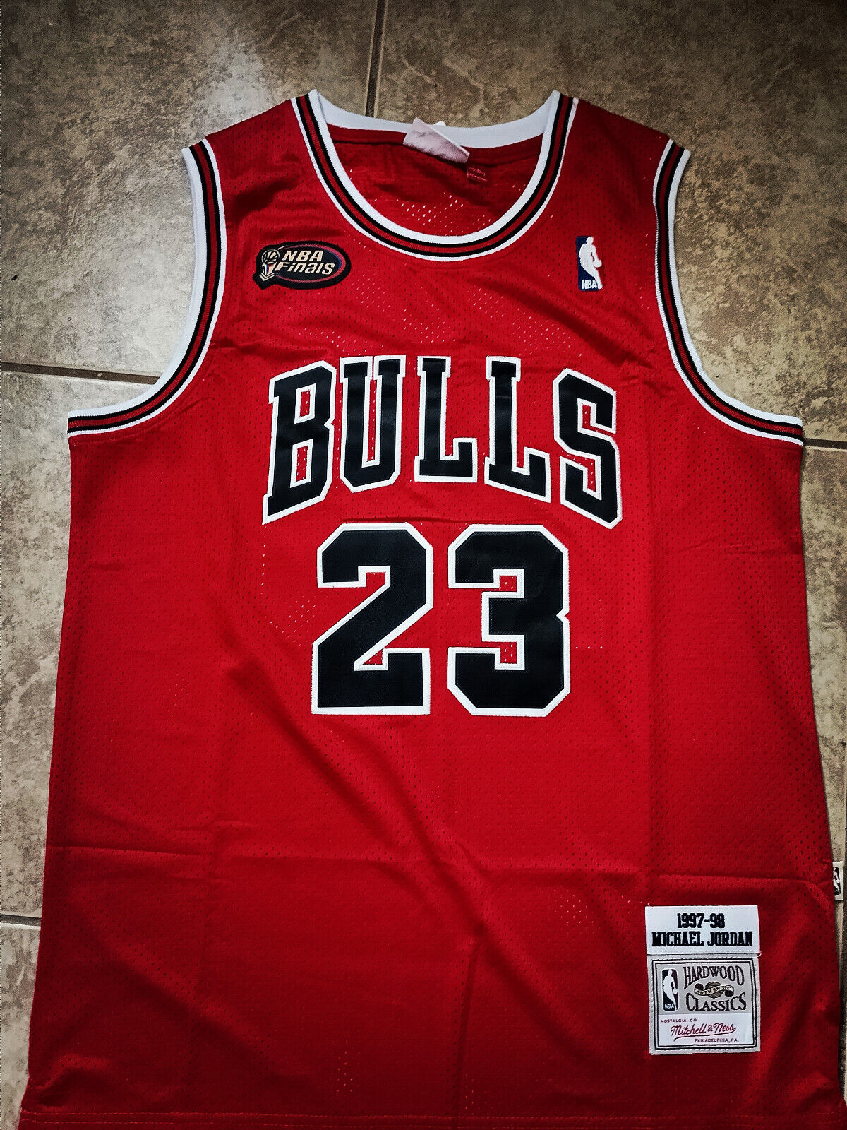 Michael Jordan Jersey Chicago Bulls Vintage Throwback Red Jersey #23 US Seller