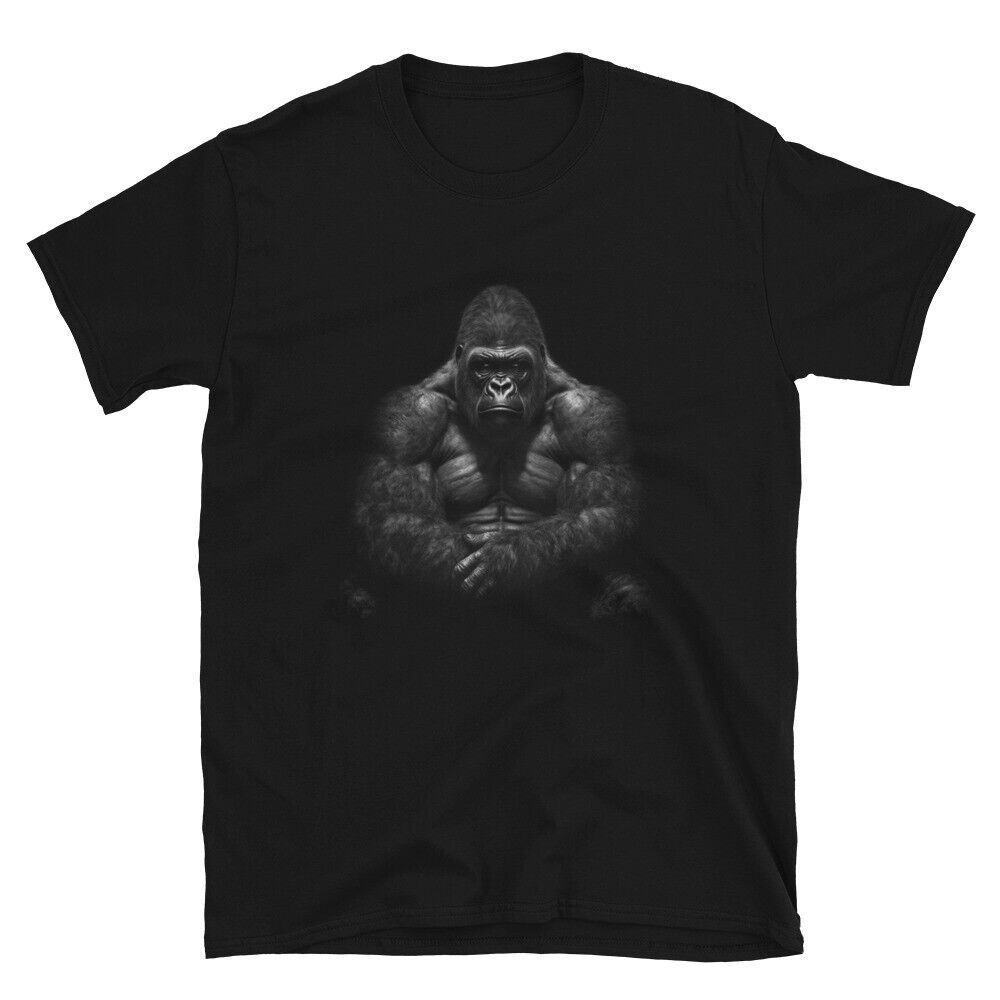Gorilla Silverback T-shirt Silver Back Jungle King Design Unisex Tshirt