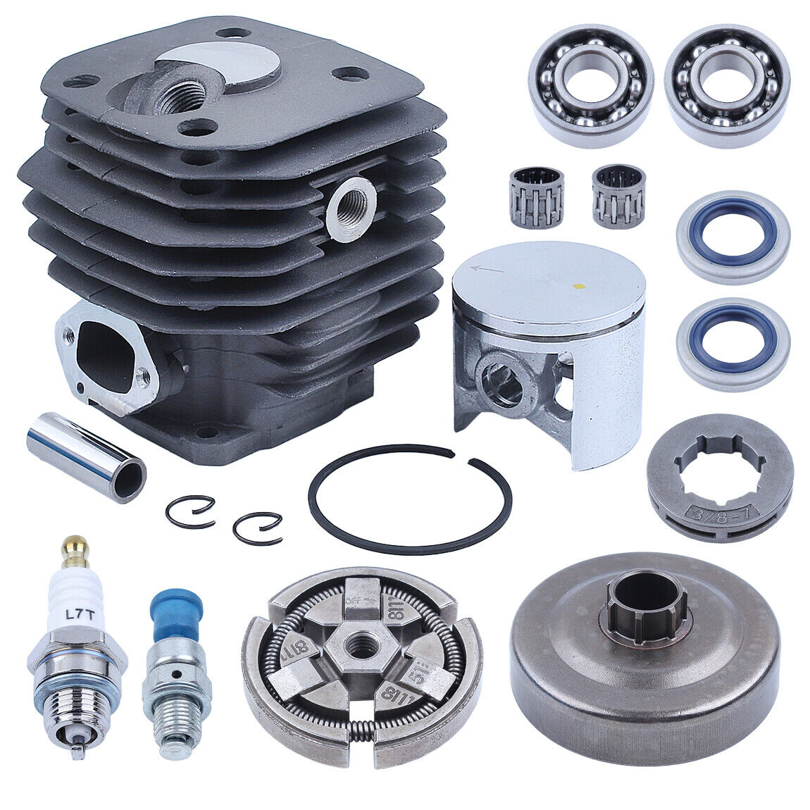 Bore 48mm Cylinder Piston Kit For Husqvarna 261 262 262XP Chainsaw Clutch Drum