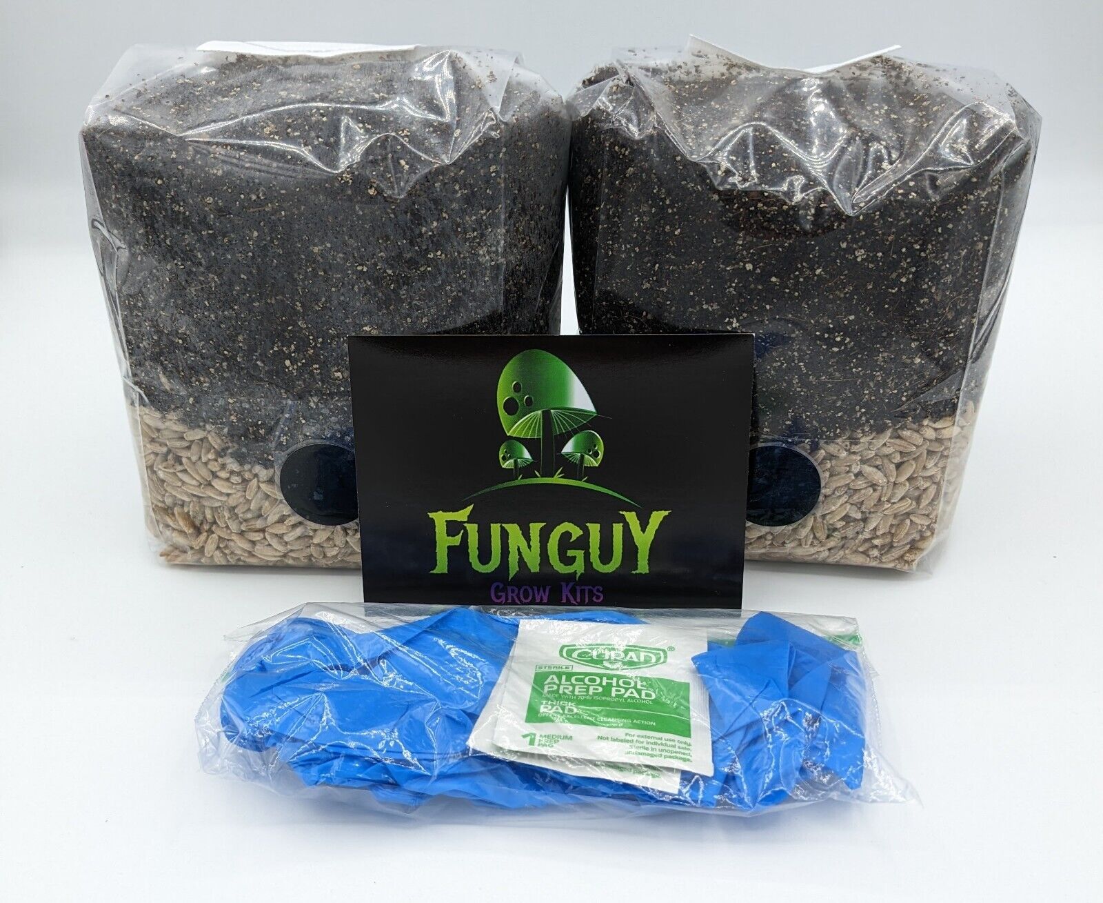 2 PACK - All in One Organic Easy Mushroom Grow Growing Bag Kit Grain + Substrate