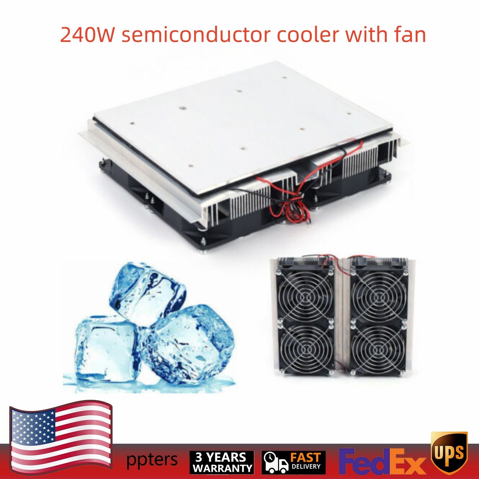 240W Refrigeration Plate Cooler Semiconductor Peltier Cold Cooling Fan Home US