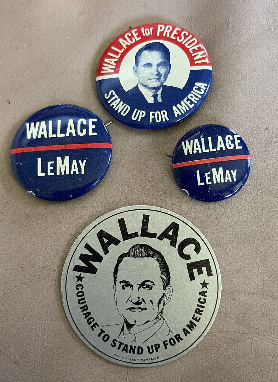 1960s Surplus Political Button Giveaway Pack Wallace La May