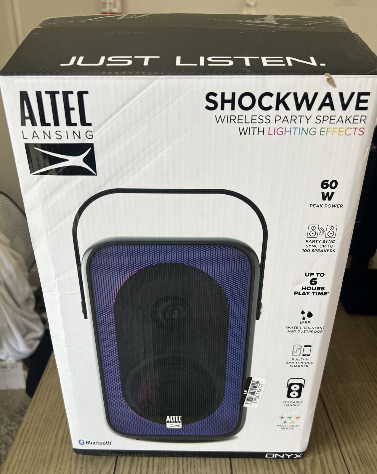 Altec Lansing Shockwave 200 Bluetooth Speaker - Black (IMT7100-BLK-STK-1)